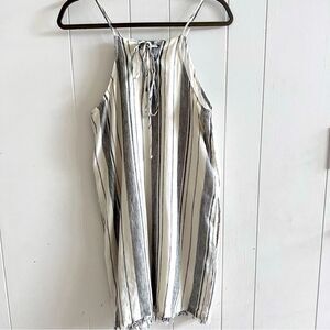 Anthropologie Cloth & Stone Halter Linen Mini Dress
